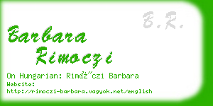 barbara rimoczi business card